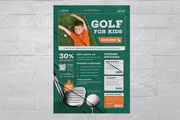 Kids Golf Flyer Template