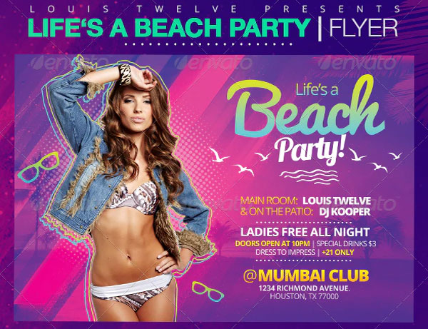 Life is a Beach Party Flyer Template