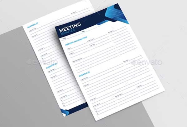 Meeting Minutes Tracker Word Template