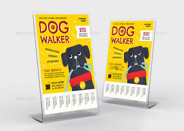 Minimal Dog Walker Flyer Template