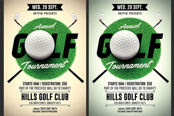Minimal Golf Tournament Flyer