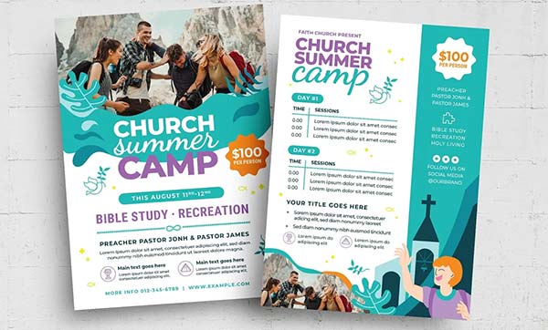 Modern Church Summer Camp Flyer