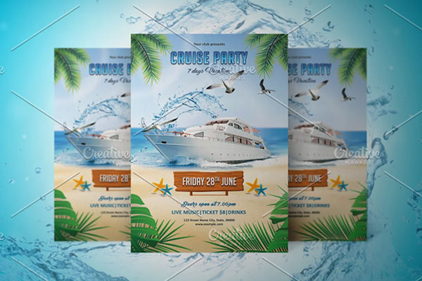 Modern Cruise Party Flyer