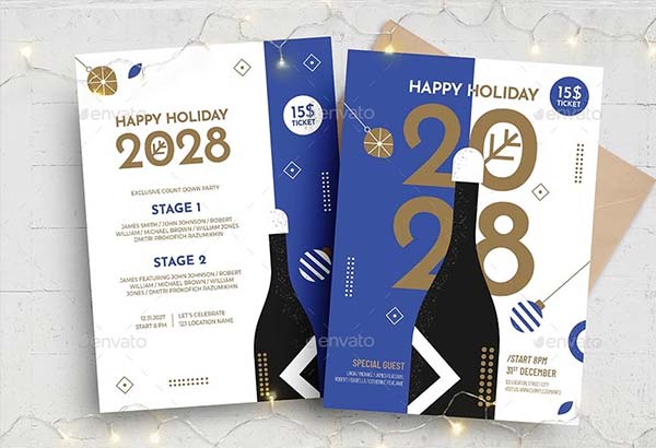 Modern NYE Party Flyer Template