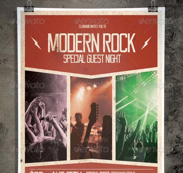 Modern Rock Party Flyer