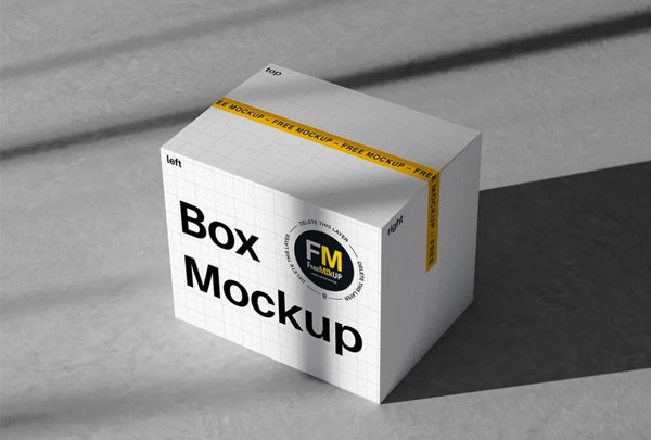 Paper Box Mockup for Free PSD
