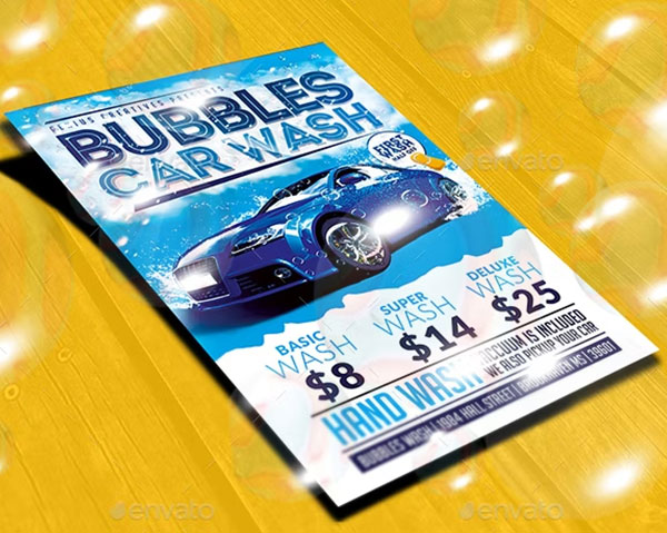 Print Car Wash Flyer Design