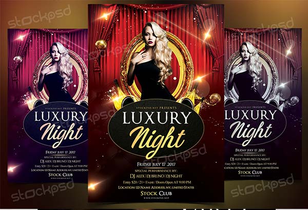 Print Luxury Night Free Flyer Template
