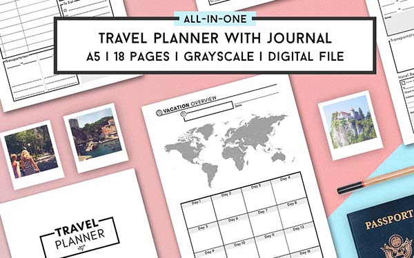 Printable Blank Travel Planner Template