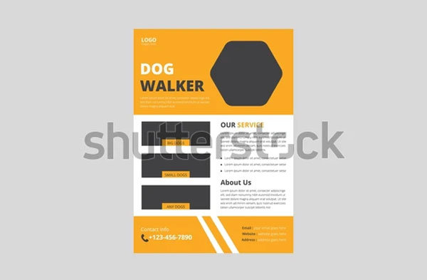Printable Dog Walker Service Flyer