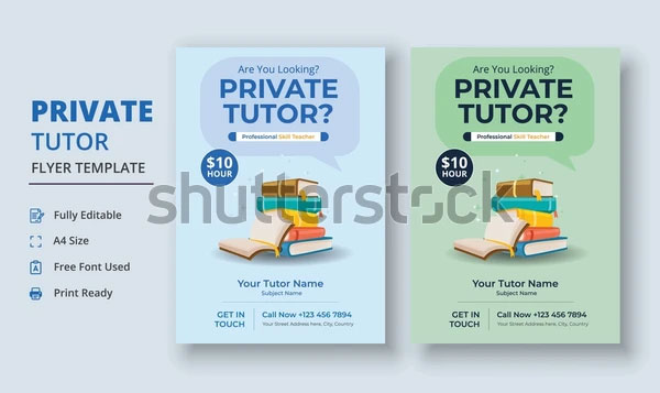 Private Tutor Flyer Template