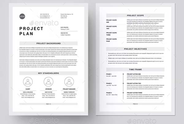 Project Plan MS Word And Indesign Template