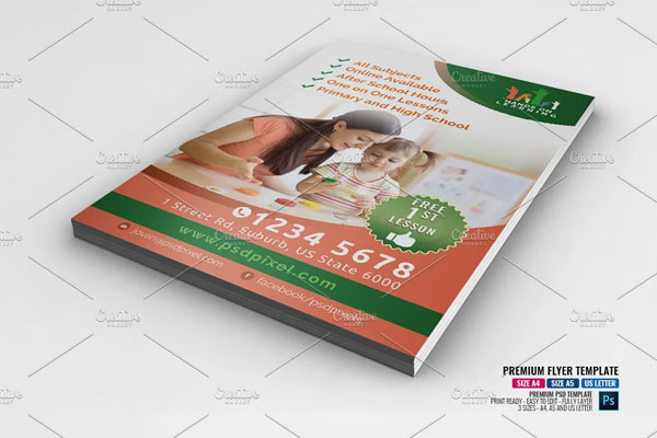 Sample Tutoring Services Flyer Template