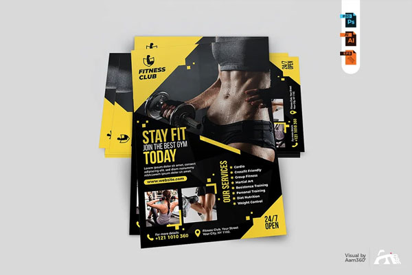 Simple Fitness Flyer Template