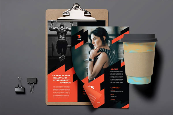 Simple Gym Training Flyer Template