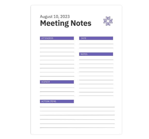 Simple Meeting Minutes Word Templates