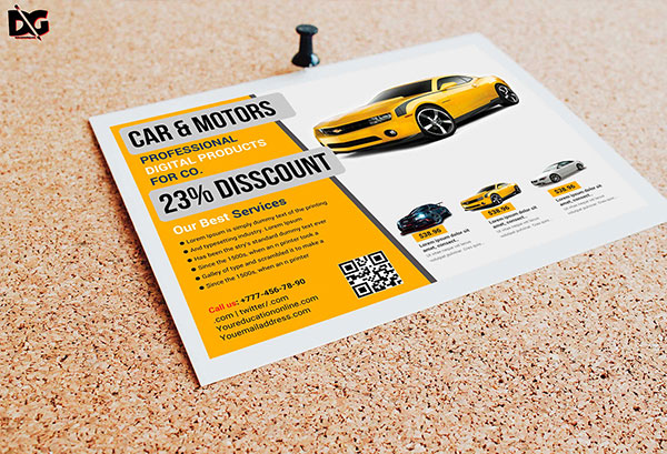 Square Free Car Wash Flyer Print Template