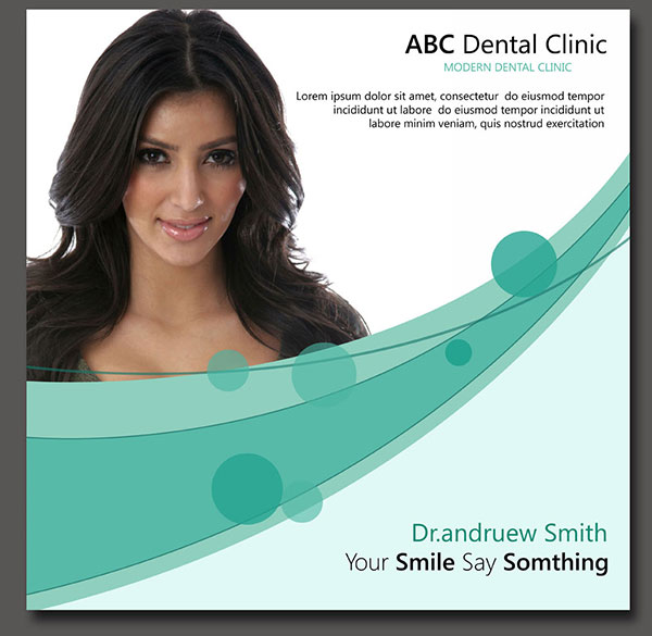 Square Free Dental Brochure Template