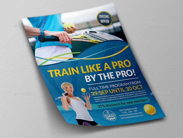 Tennis Training Flyer Template