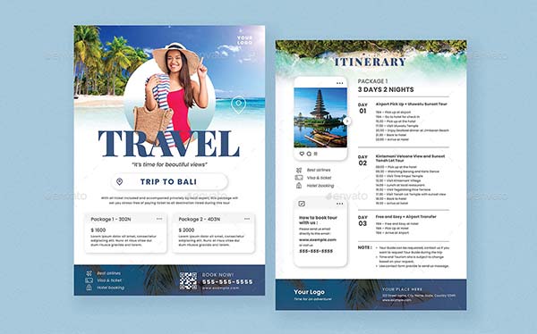 Travel and Itinerary Flyer Template