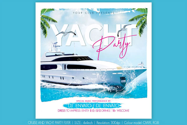 Yacht Cruise Flyer Template