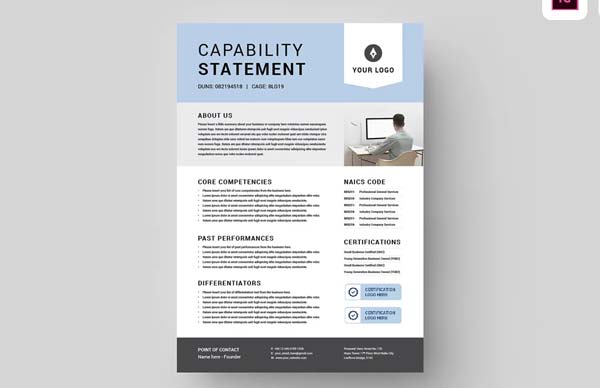 Capability Statement Word And InDesign Template