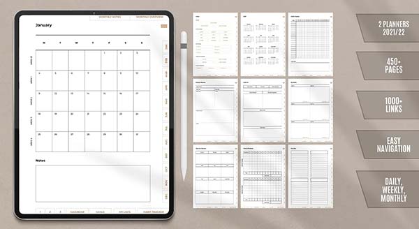 Digital PDF Planner Templates