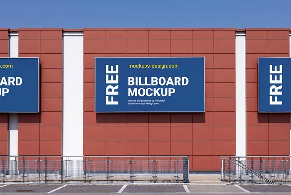 Free Mall Billboard Mockup