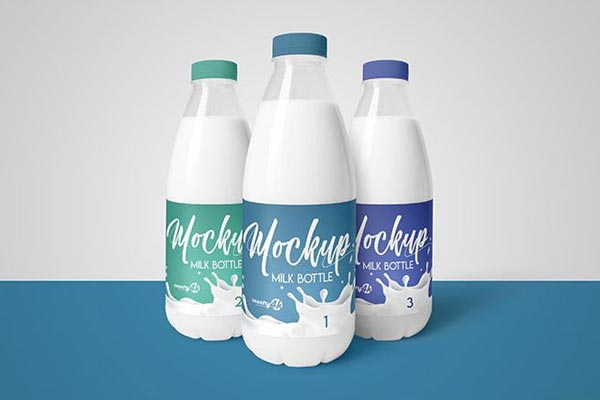 Free Milk Bottle Mockups