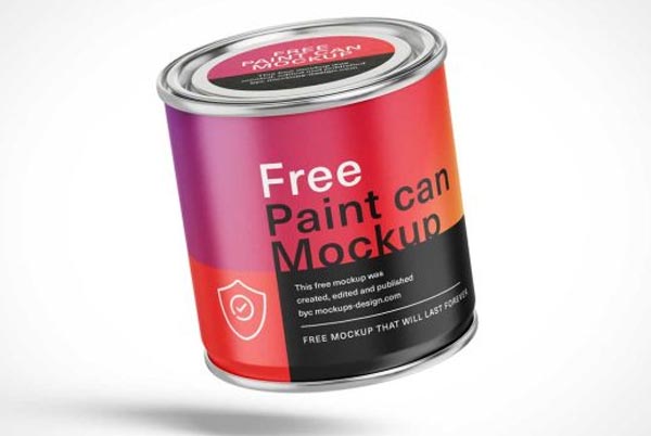 Free Paint Can Mockup Set