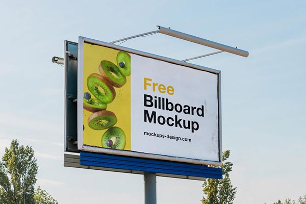 Free Shaded Billboard Mockup