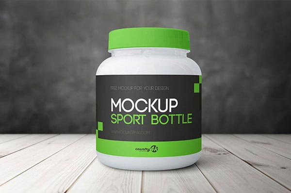 Free Sport Bottle Mockup Template