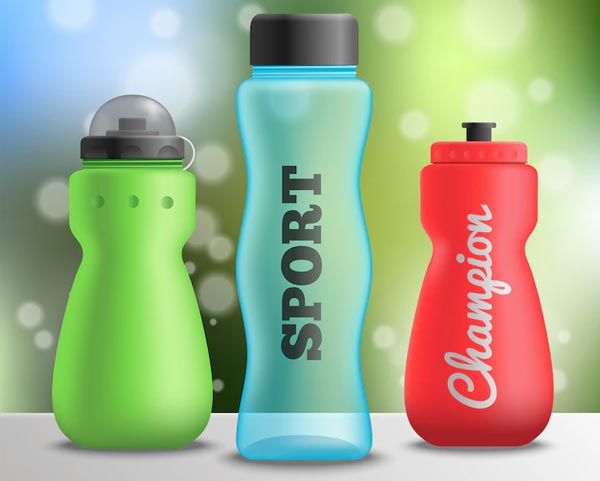 Free Sports Athlete Bottle Mockup