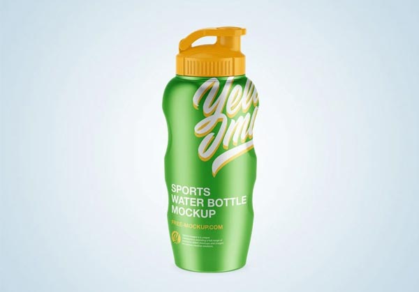 Free Sports Water Bottle Mockup Design