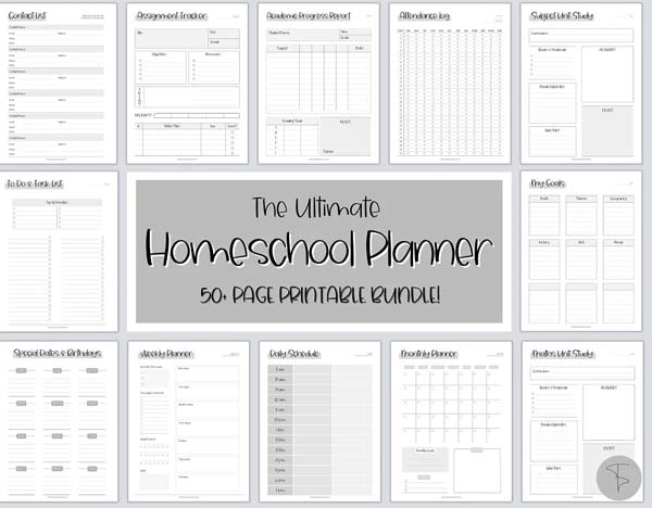 Homeschool Planner Printable Template