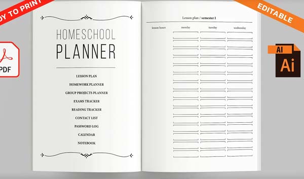 Homeschool Planner Templates