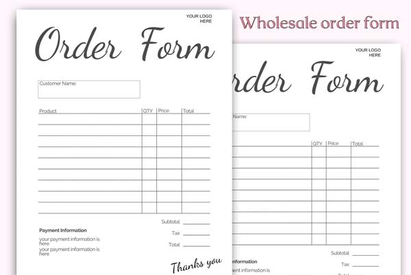 Order Form Word Templates