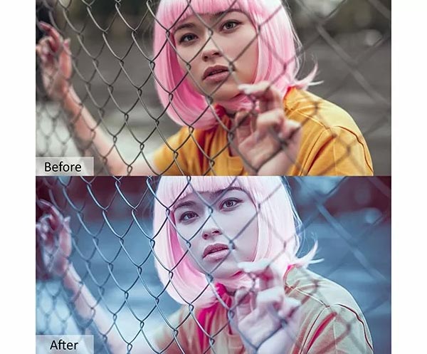 Selective False Color Photoshop Action