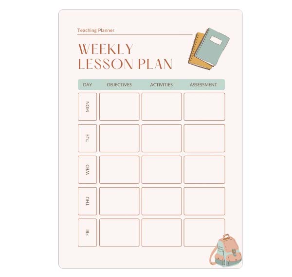 Teaching Lesson Planner Word Template