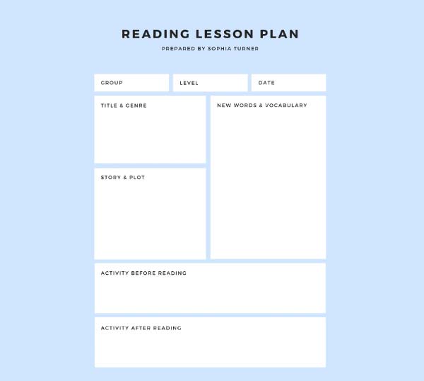 White Simple Lesson Plan Template