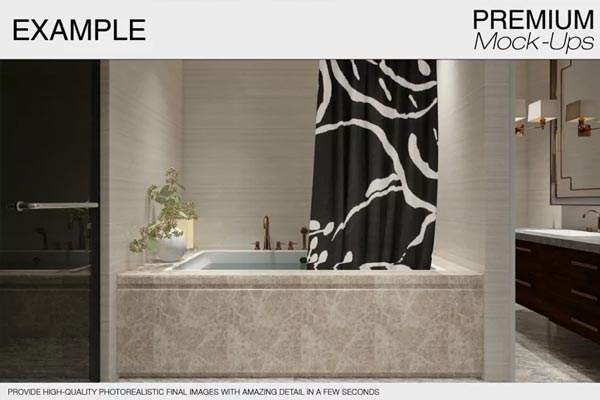 Bath Curtain Mockups