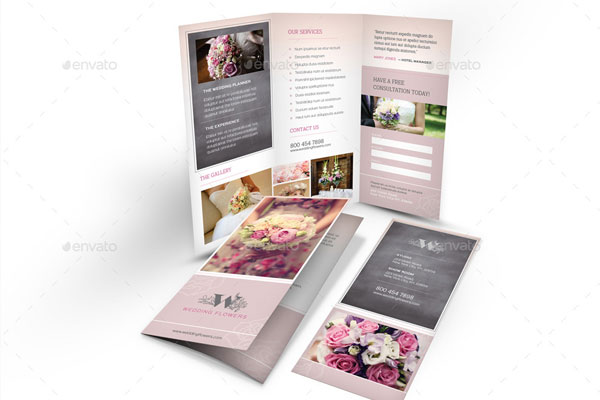 Best Wedding Planner Trifold Brochure Template