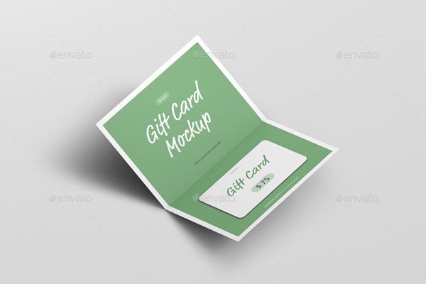 Bi-Fold Gift Card Mockup