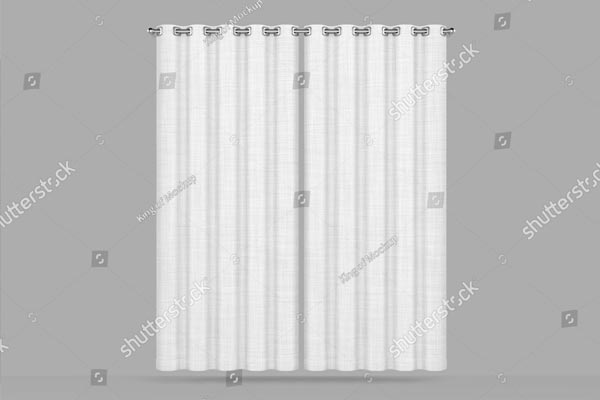 Blank Curtain Mockup Design