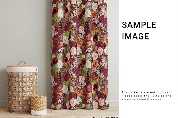 Boho Curtain Mockup Set