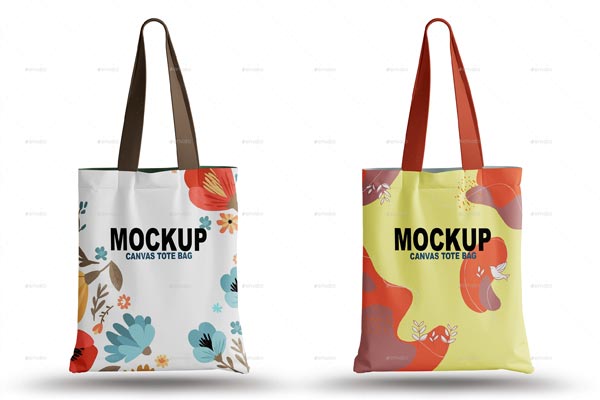 Canvas Tote Bag Mockup Set