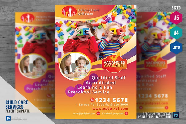 Child Care Center Flyer Template