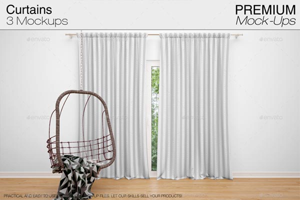 Curtains Mockup Pack Template