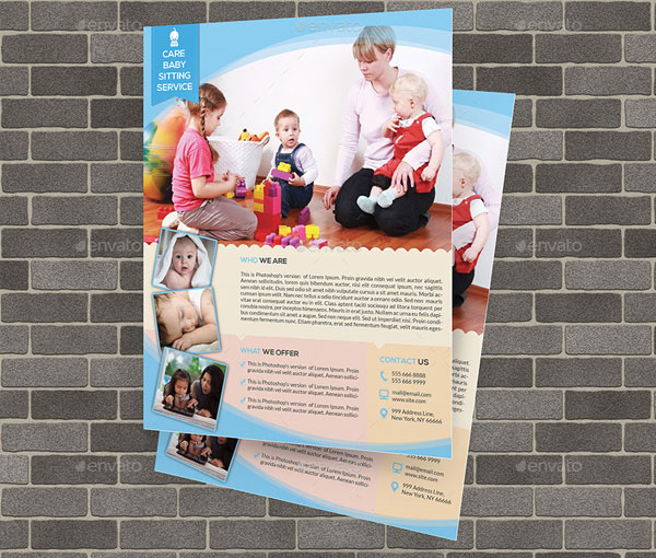 Daycare & Babysitting Flyer Template