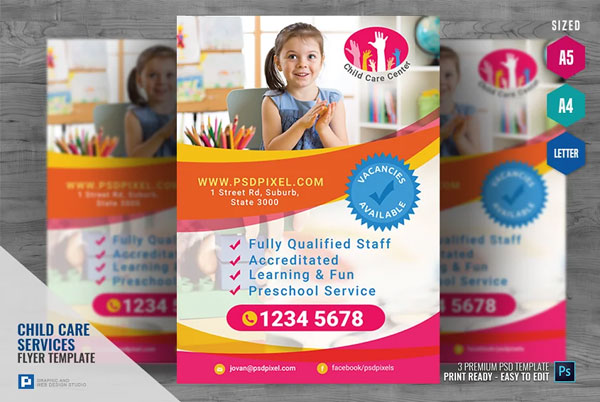 Daycare and Child Care Flyer Template